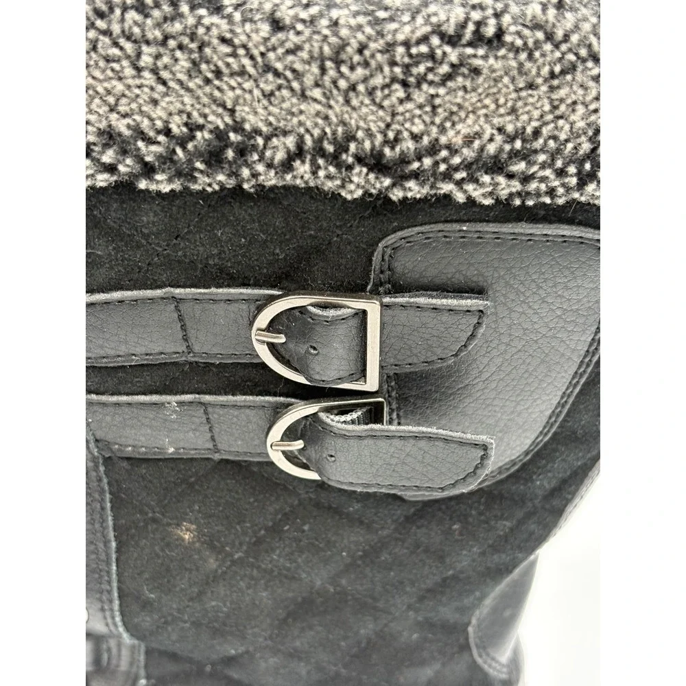 Skechers Outdoor Performance Waterproof‎ Winter Boots Black Faux Fur Womens 7